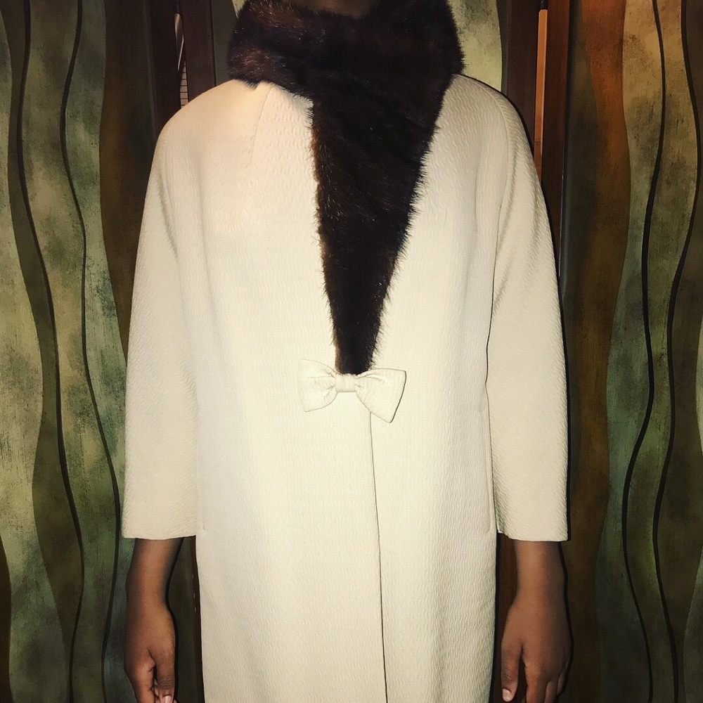 Vintage Coat with Real Fur Collar.
